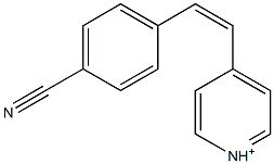 4-[(Z)-2-(4-Cyanophenyl)ethenyl]pyridinium Struktur