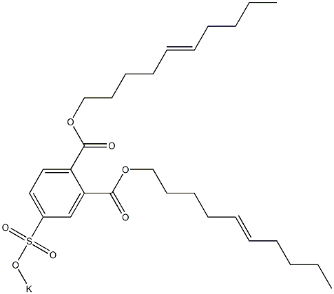 4-(Potassiosulfo)phthalic acid di(5-decenyl) ester Struktur