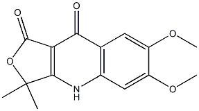 6,7-Dimethoxy-3,3-dimethyl-1H,3H,4H,9H-furo[3,4-b]quinoline-1,9-dione Struktur