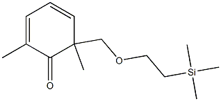 2,6-Dimethyl-6-[[2-(trimethylsilyl)ethoxy]methyl]-2,4-cyclohexadien-1-one Struktur