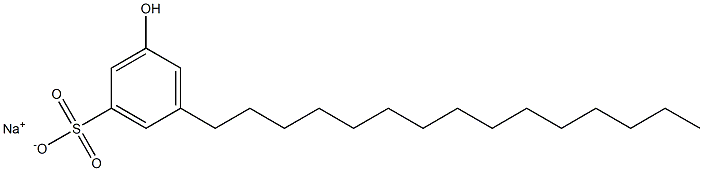 3-Hydroxy-5-pentadecylbenzenesulfonic acid sodium salt Struktur