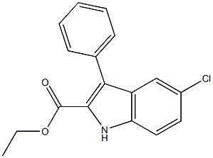 5-Chloro-3-phenyl-1H-indole-2-carboxylic acid ethyl ester Struktur