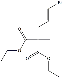 2-Methyl-2-(3-bromo-2-propenyl)malonic acid diethyl ester Struktur