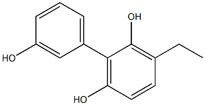 3-Ethyl-1,1'-biphenyl-2,3',6-triol Struktur