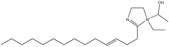 1-Ethyl-1-(1-hydroxyethyl)-2-(3-tetradecenyl)-2-imidazoline-1-ium Struktur