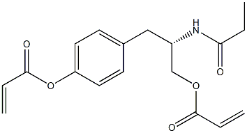 Propenoic acid (2S)-3-[4-[(1-oxo-2-propenyl)oxy]phenyl]-2-[(1-oxopropyl)amino]propyl ester Struktur