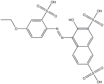 4-[(4-Ethoxy-2-sulfophenyl)azo]-3-hydroxy-2,7-naphthalenedisulfonic acid Struktur