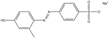 4-(2-Methyl-4-hydroxyphenylazo)benzenesulfonic acid sodium salt Struktur