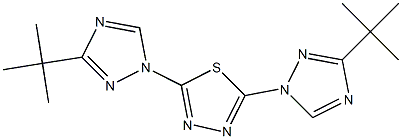 2,5-Bis[3-(1,1-dimethylethyl)-1H-1,2,4-triazol-1-yl]-1,3,4-thiadiazole Struktur