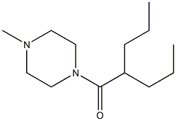 1-Methyl-4-(2-propylvaleryl)piperazine Struktur