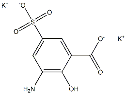 3-Amino-5-sulfosalicylic acid dipotassium salt Struktur