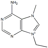 6-Amino-9-ethyl-7-methyl-7H-purin-9-ium Struktur