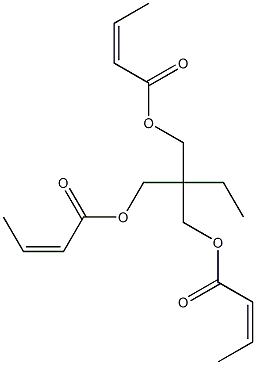 Bis[(Z)-2-butenoic acid]2-[[(Z)-2-butenoyloxy]methyl]-2-ethyl-1,3-propanediyl ester Struktur