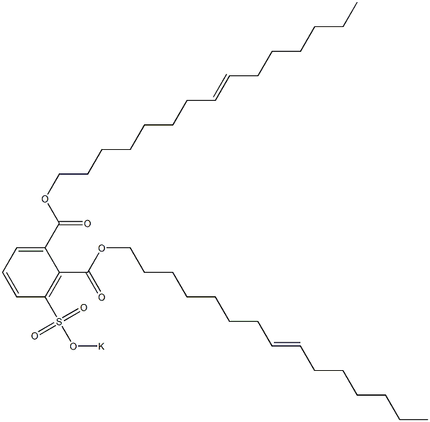 3-(Potassiosulfo)phthalic acid di(8-pentadecenyl) ester Struktur