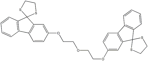 2,2''-(3-Oxapentane-1,5-diyldioxy)bis(spiro[9H-fluorene-9,2'-[1,3]dithiolane]) Struktur