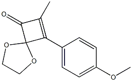 7-Methyl-8-(4-methoxyphenyl)-1,4-dioxaspiro[4.3]oct-7-en-6-one Struktur