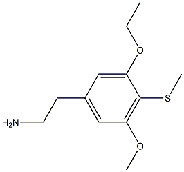 3-Ethoxy-4-(methylthio)-5-methoxybenzeneethanamine Struktur