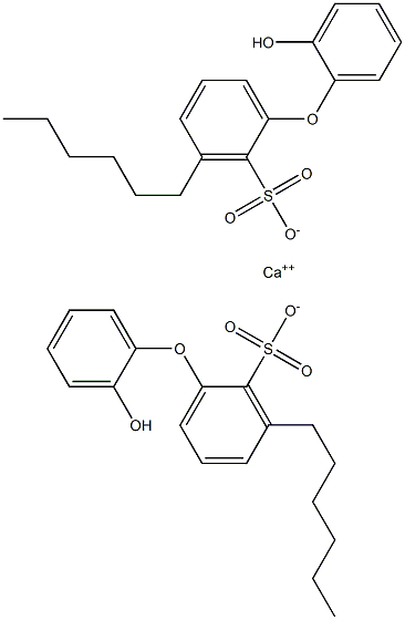 Bis(2'-hydroxy-3-hexyl[oxybisbenzene]-2-sulfonic acid)calcium salt Struktur