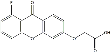 (9-Oxo-8-fluoro-9H-xanthen-3-yloxy)acetic acid Struktur