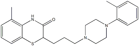 2-[3-[4-(2-Methylphenyl)piperazin-1-yl]propyl]-5-methyl-2H-1,4-benzothiazin-3(4H)-one Struktur