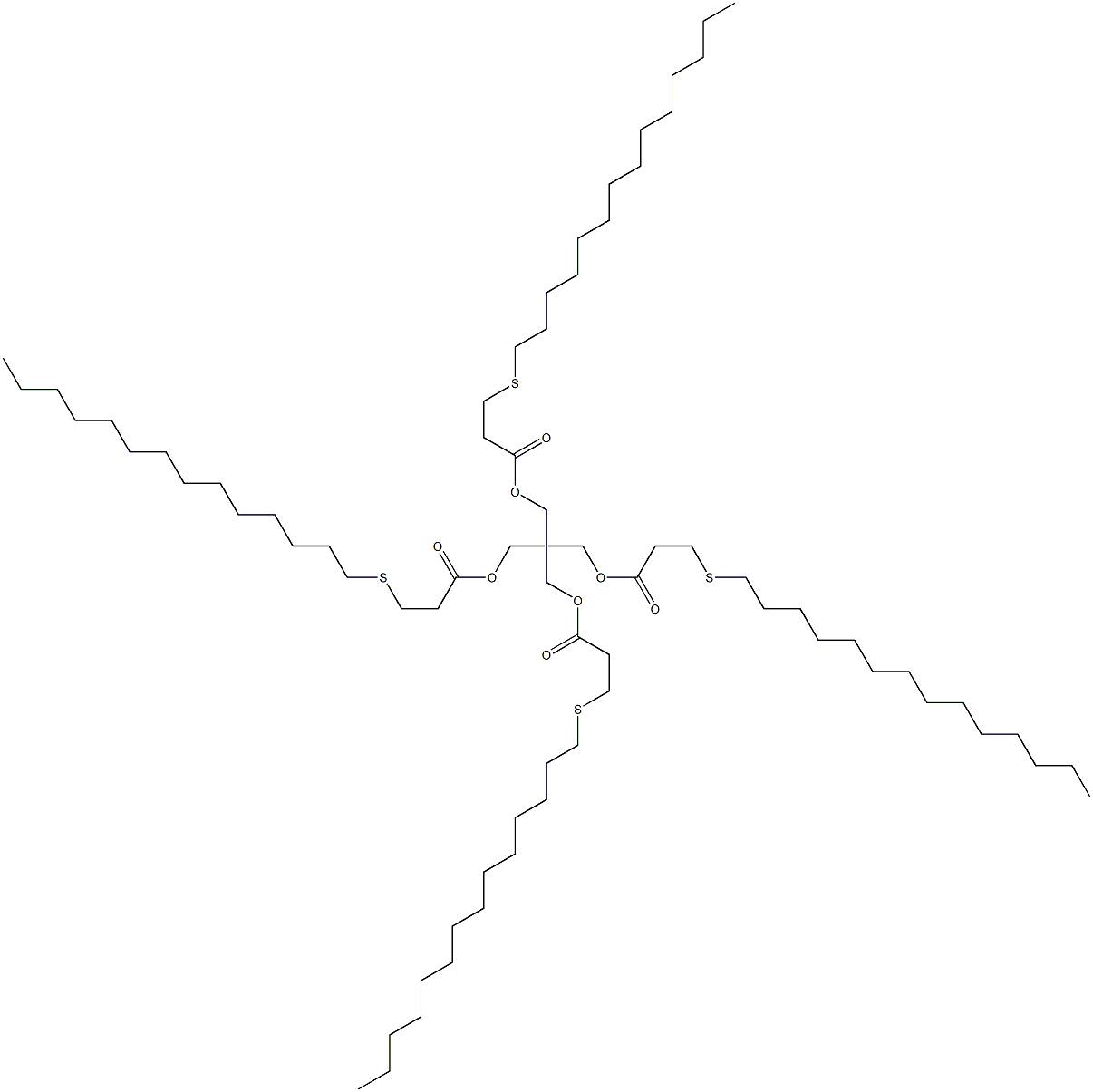 2,2-Bis[3-(tetradecylthio)propanoyloxymethyl]-1,3-propanediol bis[3-(tetradecylthio)propionate] Struktur