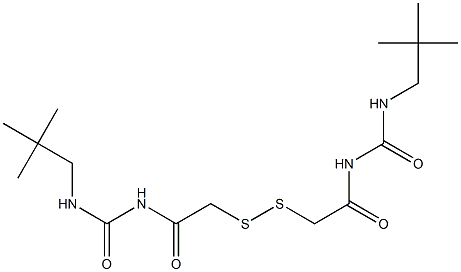 1,1'-(Dithiobismethylenebiscarbonyl)bis[3-neopentylurea] Struktur