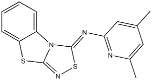 3-(4,6-Dimethyl-2-pyridinyl)imino[1,2,4]thiadiazolo[3,4-b]benzothiazole Struktur