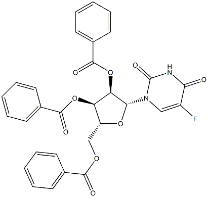 5-Fluoro-2'-O,3'-O,5'-O-tribenzoyluridine Struktur