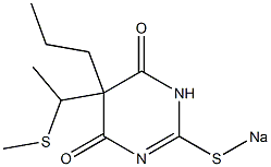 5-[1-(Methylthio)ethyl]-5-propyl-2-sodiothio-4,6(1H,5H)-pyrimidinedione Struktur