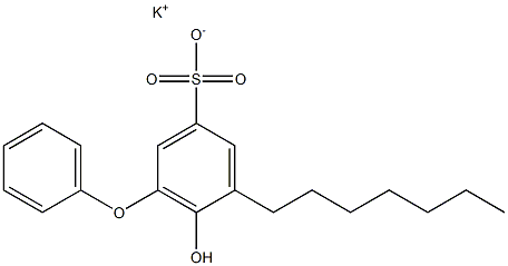 6-Hydroxy-5-heptyl[oxybisbenzene]-3-sulfonic acid potassium salt Struktur