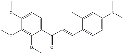 4-Dimethylamino-2-methyl-2',3',4'-trimethoxy-trans-chalcone Struktur