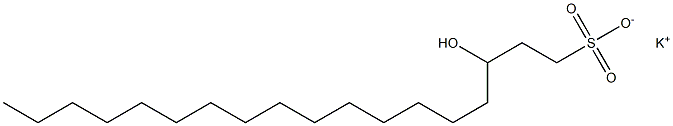 3-Hydroxyoctadecane-1-sulfonic acid potassium salt Struktur