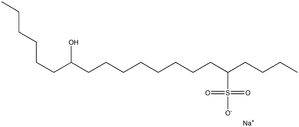 14-Hydroxyicosane-5-sulfonic acid sodium salt Struktur