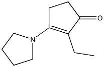 2-Ethyl-3-(pyrrolidin-1-yl)-2-cyclopenten-1-one Struktur