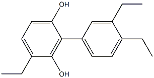 4-Ethyl-2-(3,4-diethylphenyl)benzene-1,3-diol Struktur