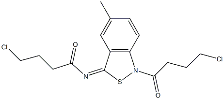 5-Methyl-1-(4-chlorobutyryl)-3(1H)-(4-chlorobutyryl)imino-2,1-benzisothiazole Struktur