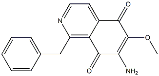 7-Amino-6-methoxy-1-(benzyl)isoquinoline-5,8-dione Struktur