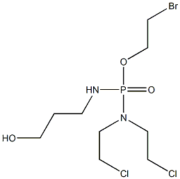 N,N-Bis(2-chloroethyl)-N'-(3-hydroxypropyl)diamidophosphoric acid 2-bromoethyl ester Struktur