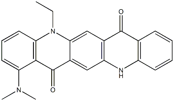 1-(Dimethylamino)-5-ethyl-5,12-dihydroquino[2,3-b]acridine-7,14-dione Struktur