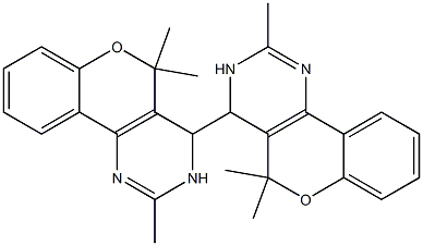 3,3',4,4'-Tetrahydro-2,2',5,5,5',5'-hexamethyl-4,4'-bi[5H-[1]benzopyrano[4,3-d]pyrimidine] Struktur