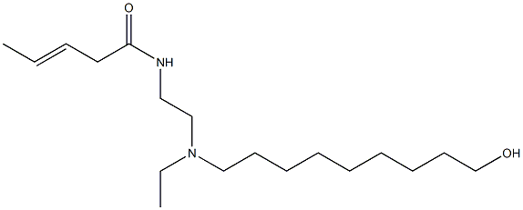 N-[2-[N-Ethyl-N-(9-hydroxynonyl)amino]ethyl]-3-pentenamide Struktur