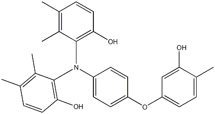 N,N-Bis(6-hydroxy-2,3-dimethylphenyl)-4-(3-hydroxy-4-methylphenoxy)benzenamine Struktur