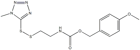 2-[(1-Methyl-1H-tetrazol-5-yl)dithio]ethylcarbamic acid 4-methoxybenzyl ester Struktur