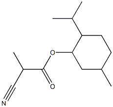 2-Cyanopropionic acid (5-methyl-2-isopropylcyclohexyl) ester Struktur