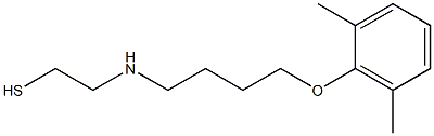 2-[[4-(2,6-Dimethylphenoxy)butyl]amino]ethanethiol Struktur