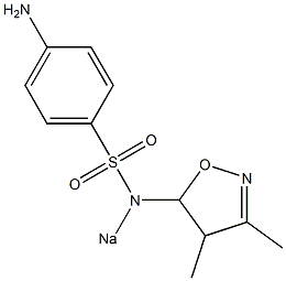 5-[N-Sodio-N-(p-aminophenylsulfonyl)amino]-3,4-dimethyl-2-isoxazoline Struktur