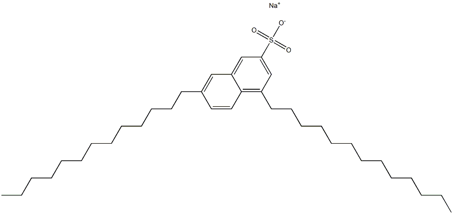 4,7-Ditridecyl-2-naphthalenesulfonic acid sodium salt Struktur