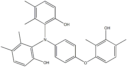 N,N-Bis(6-hydroxy-2,3-dimethylphenyl)-4-(3-hydroxy-2,4-dimethylphenoxy)benzenamine Struktur