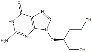 2-Amino-9-[(S)-3-hydroxy-1-hydroxymethylpropyloxy]-9H-purin-6(1H)-one Struktur