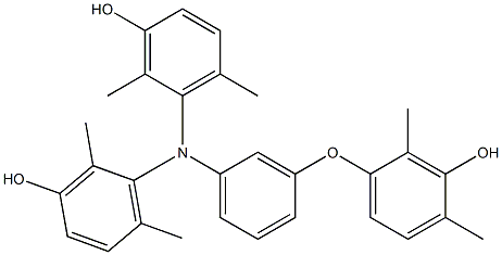 N,N-Bis(3-hydroxy-2,6-dimethylphenyl)-3-(3-hydroxy-2,4-dimethylphenoxy)benzenamine Struktur